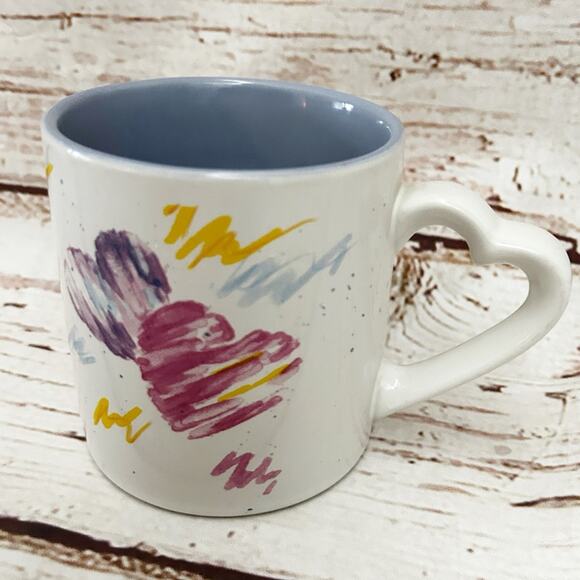 RUSS Vintage 80s Hearts Purple Lilac Mug - Picture 3 of 5